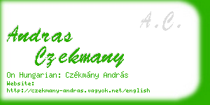 andras czekmany business card