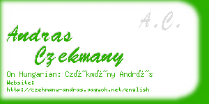 andras czekmany business card